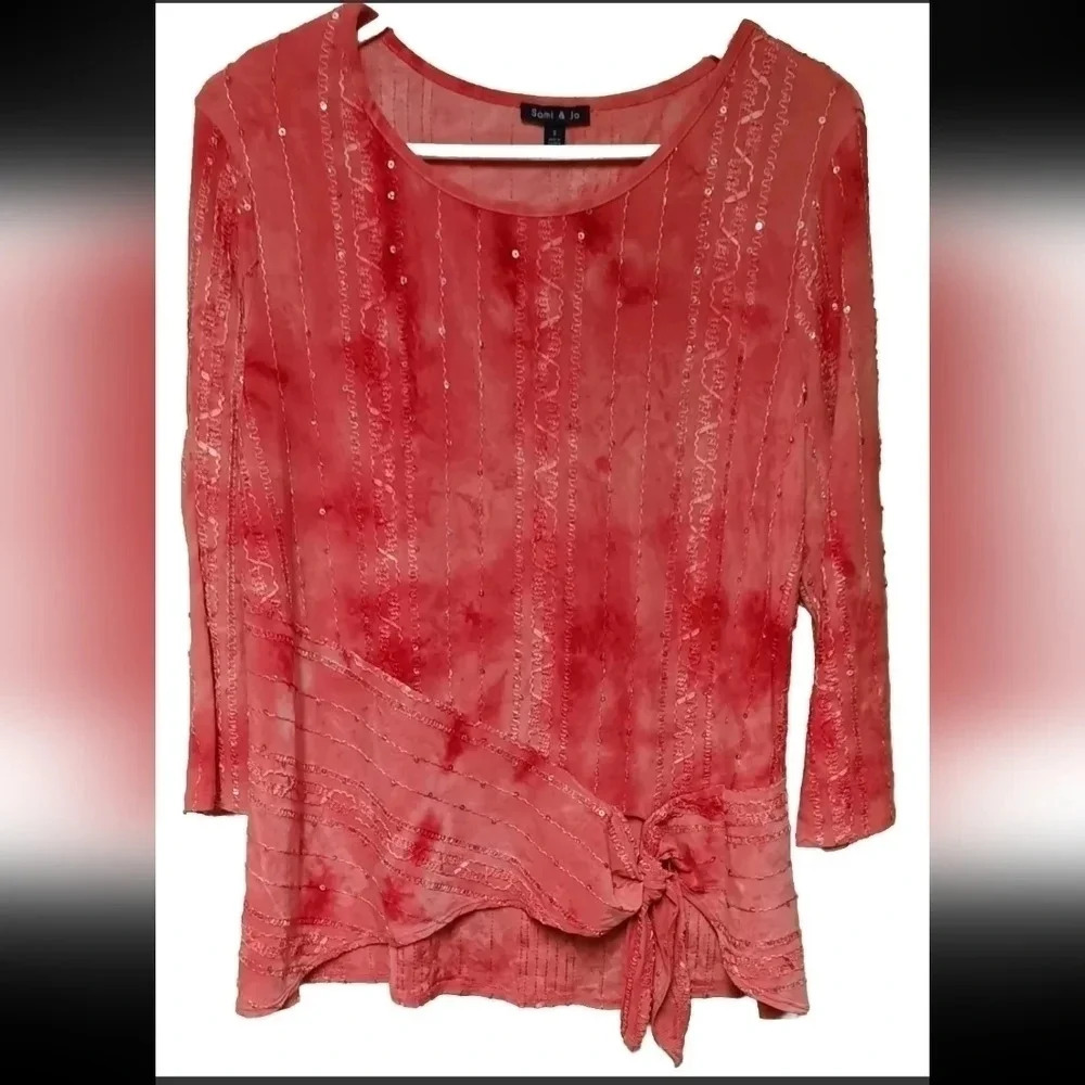 Womens Embroidered/ Beaded Blouse Sami&Jo Size Small